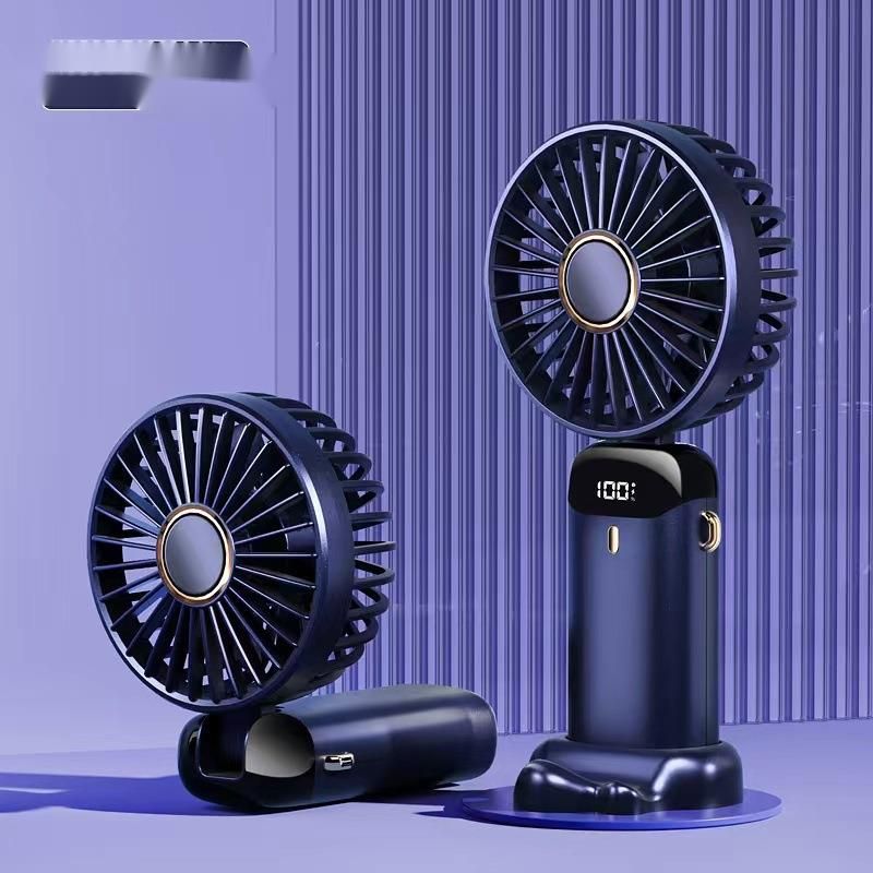 N15 Handheld USB Mini Portable Rechargeable Digital Display Foldable Aromatherapy Small Electric Fan_voghion.com