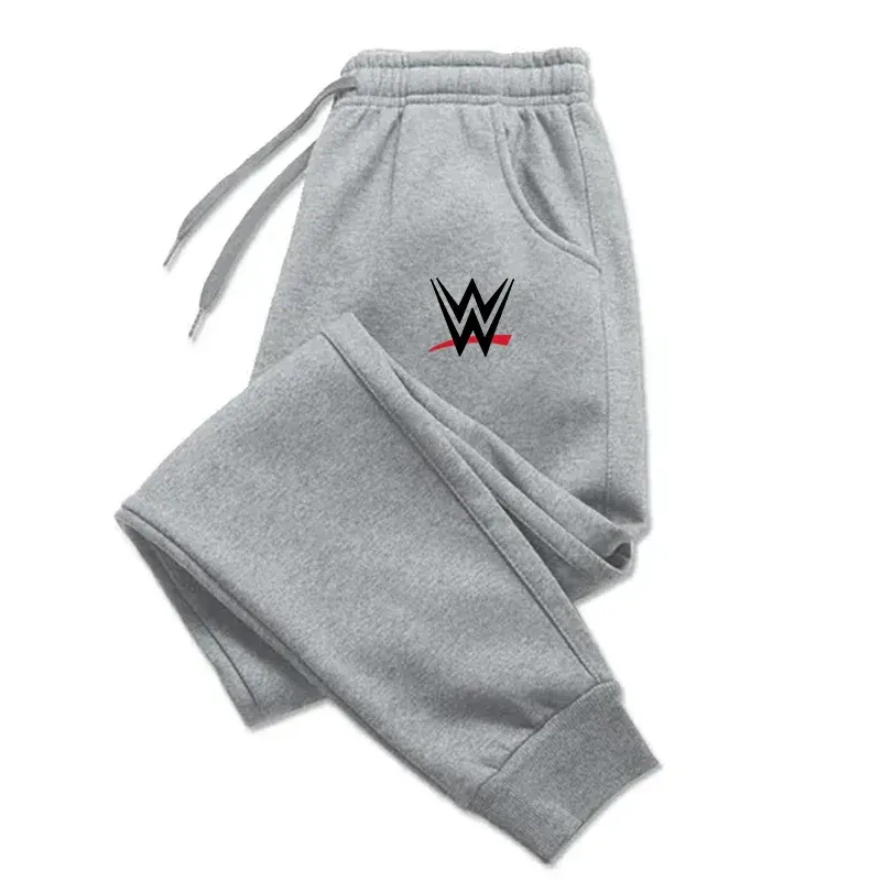 2025 Herbst Winter Herren WWE Mode Lässig Kordelzug Jogging Bedruckte Sport Enge Hose_voghion.com