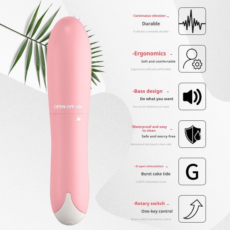 Mystery Queen Magic Pink Waterproof Bass Shake G-spot Stimulating Masturbation Fun Mini Massage Stick_voghion.com