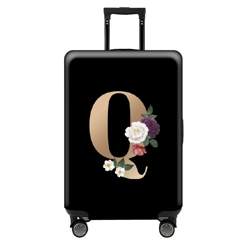 Ochranný kryt na zavazadla s kreativním písmenem, zesílený elastický kryt na zavazadla o rozměrech 24 palců, kryt na kufr na vozík_voghion.com