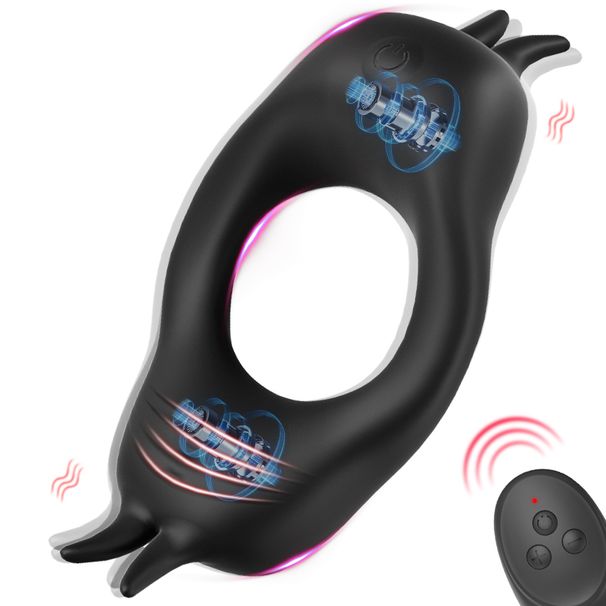 Wireless Remote Control Ring Vibrator Stimulate Women Clitoris Massage Delay Ejaculation Erection Vibrating Ring Shop_voghion.com