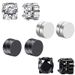 Orecchini a clip magnetici senza piercing in acciaio inossidabile con zirconi, neri e bianchi, per uomo e donna_voghion.com