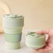 Tazza di compressione portatile creativa retrattile per viaggi d'affari in silicone pieghevole per uso alimentare_voghion.com