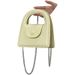 New Candy Color Cream Yellow Girl Solid Small Round Chain Strap Crossbody Versatile Handheld Bag_voghion.com