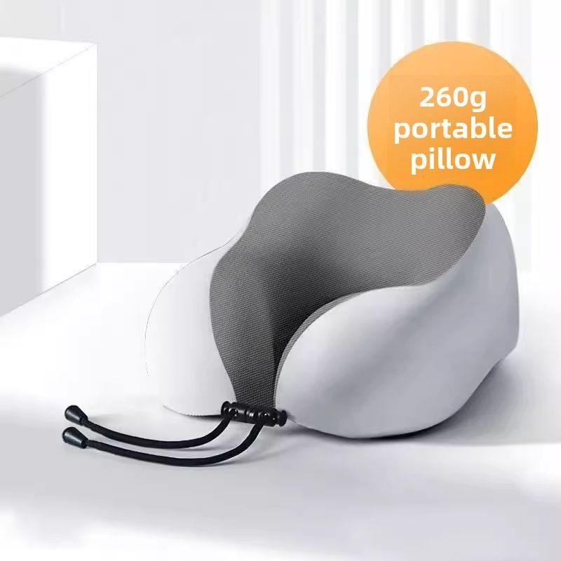 Portable Memory Foam Travel Airplane Sleeping Cervical Neck Support U-Shaped Pillow_voghion.com