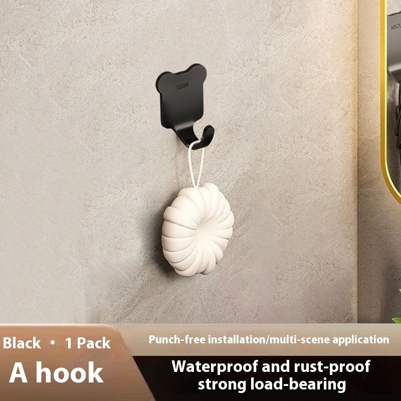 Yashijia Stainless Steel Strong Adhesive Wall Mount Heavy Duty Kitchen Hook Trace Door Behind No Drilling_voghion.com