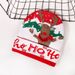 Berretto natalizio in maglia – Cappello invernale foderato in pile con disegni di renne/pupazzo di neve/Babbo Natale (unisex, tesa pieghevole, morbido e caldo per le feste all'aperto)_voghion.com