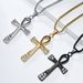 Antico simbolo di vita egizio in acciaio inossidabile con croce ankh collana gioielli ciondolo a forma di croce a T_voghion.com
