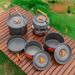 Weilin Cookware - Set da campeggio con padella portatile, utensili da cucina per esterni e borraccia_voghion.com