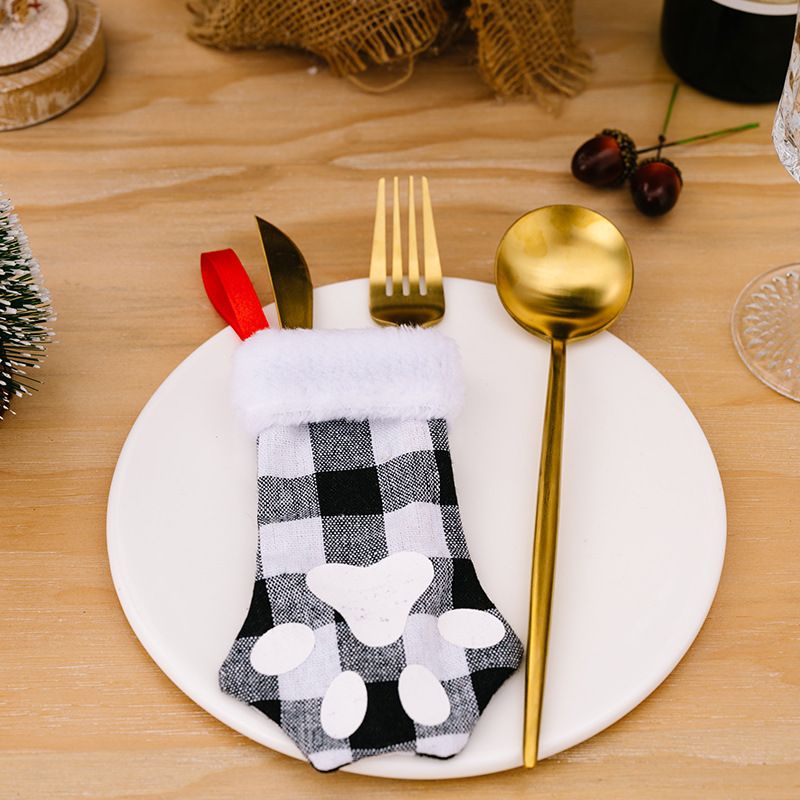 Home & Garden New Christmas Decoration Creative Cartoon Cat's Claw Knife and Fork Set Table Decoration Cat's Claw Set Tableware Set_voghion.com