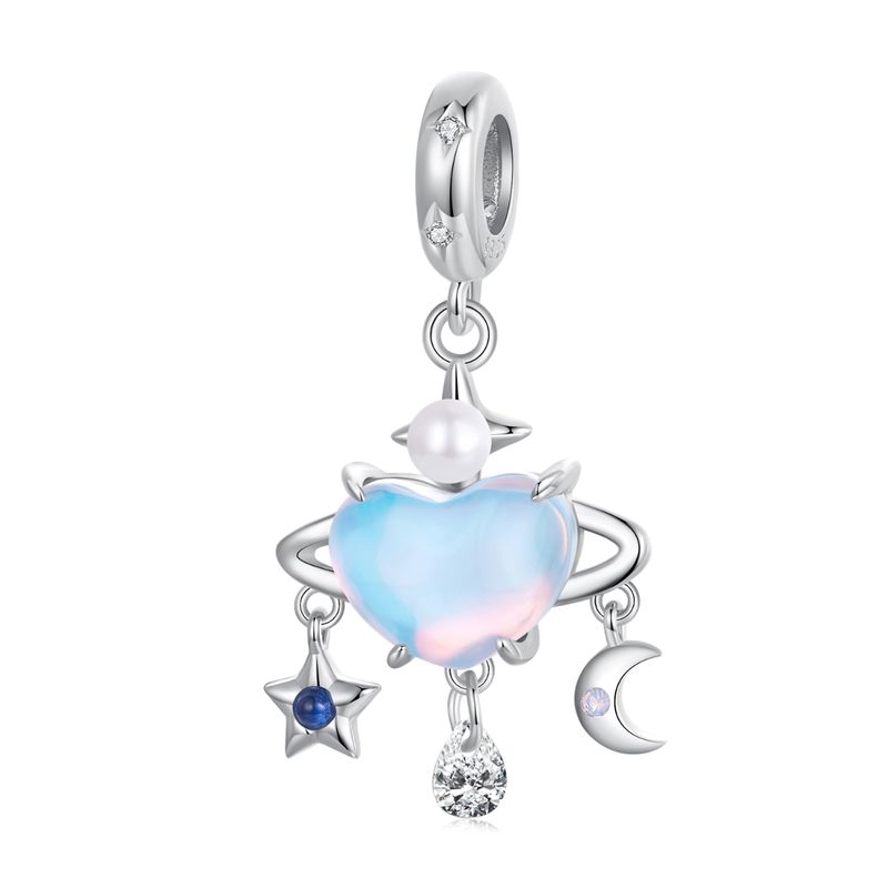 Blauer Planet Anhänger Charm Sterling Silber Charm_voghion.com