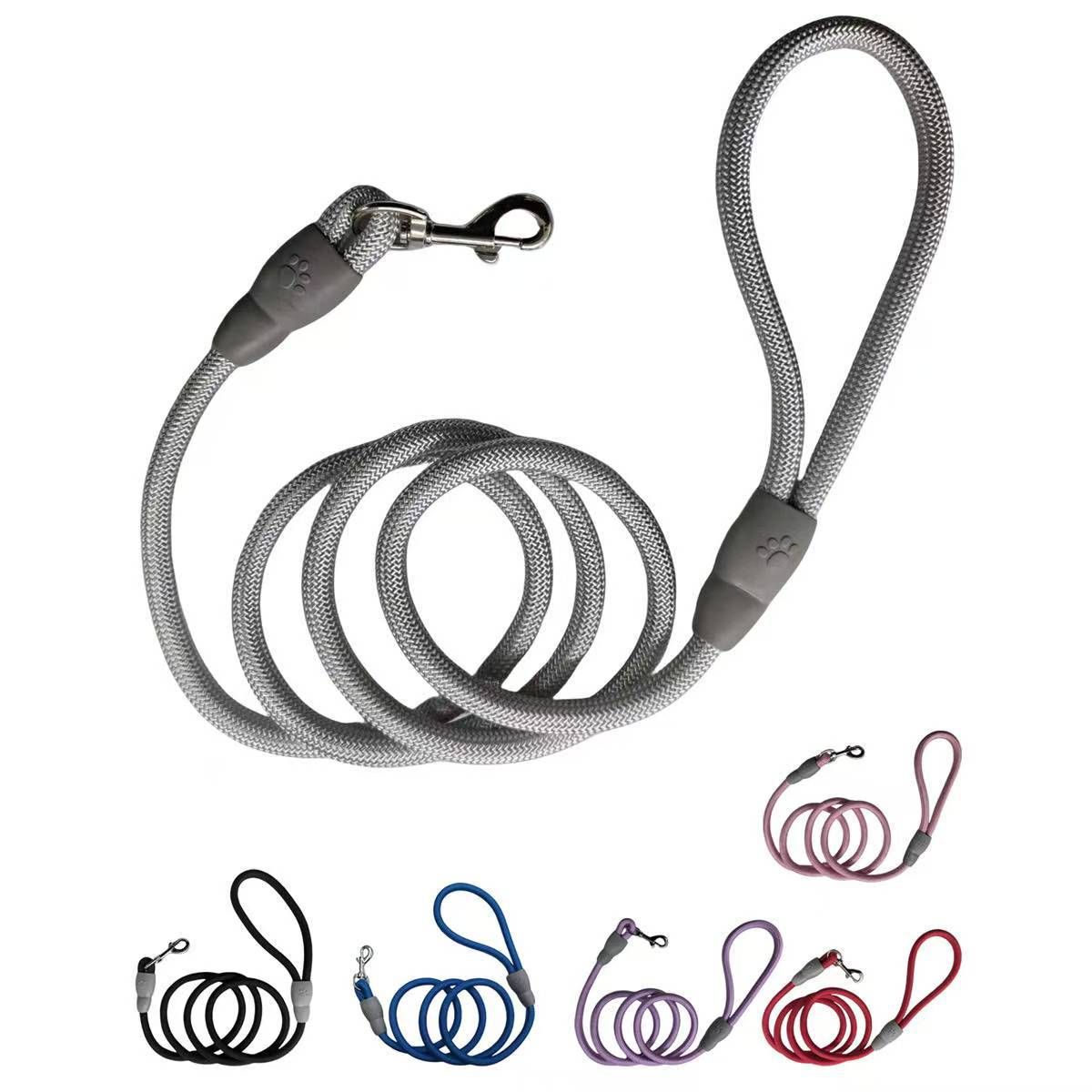 Pet Fashionable Multi-color Round Rope Walking Leash Dog Chain_voghion.com