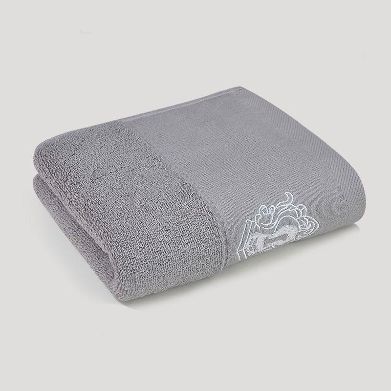 Serviette de toilette en coton de qualité hôtelière - Serviette de bain douce et absorbante 34 x 75 cm pour usage domestique, serviette pour cheveux et visage 120 g_voghion.com