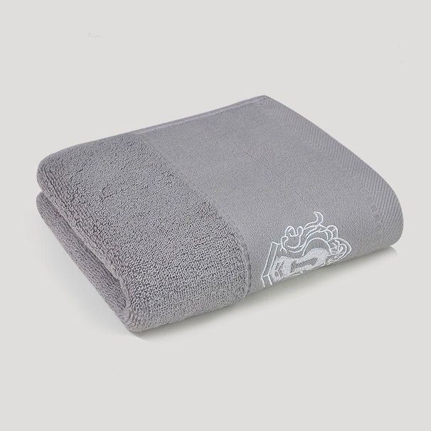 Serviette de toilette en coton de qualité hôtelière - Serviette de bain douce et absorbante 34 x 75 cm pour usage domestique, serviette pour cheveux et visage 120 g_voghion.com