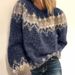New Clothing Autumn And Winter Casual Loose Mohair Thick Knitted Jacquard Women's Sweater_voghion.com