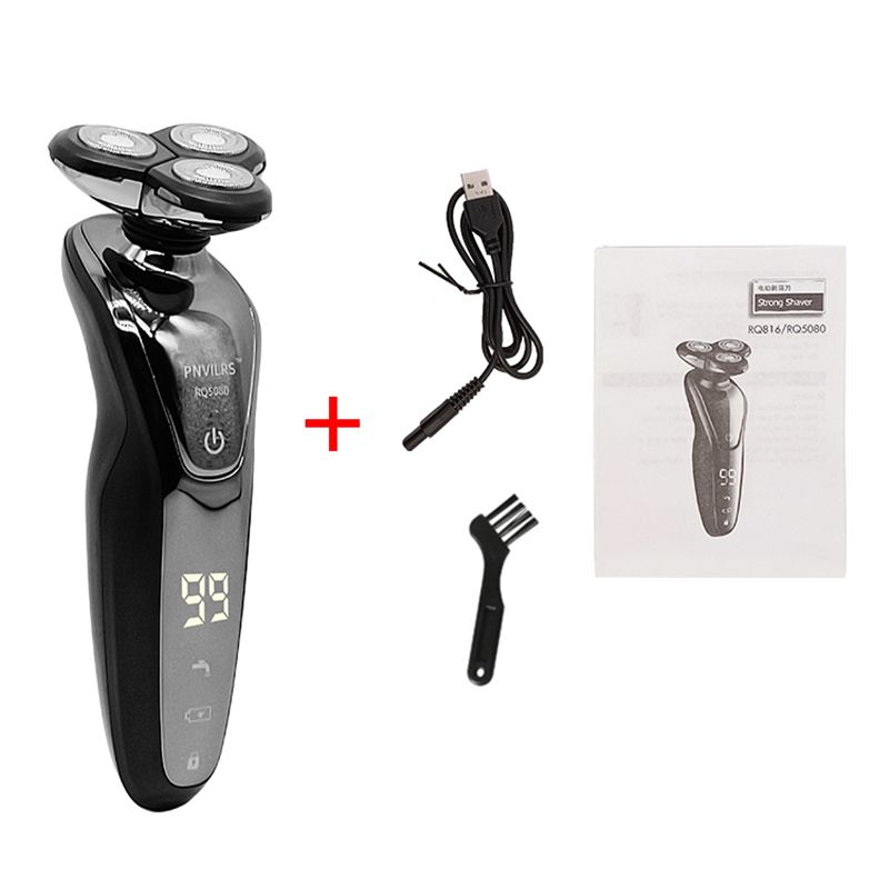 Rasoir électrique lavable Rechargeable USB rasoir de charge tondeuse à barbe 3D pour hommes 100-240V machine de rasage_voghion.com