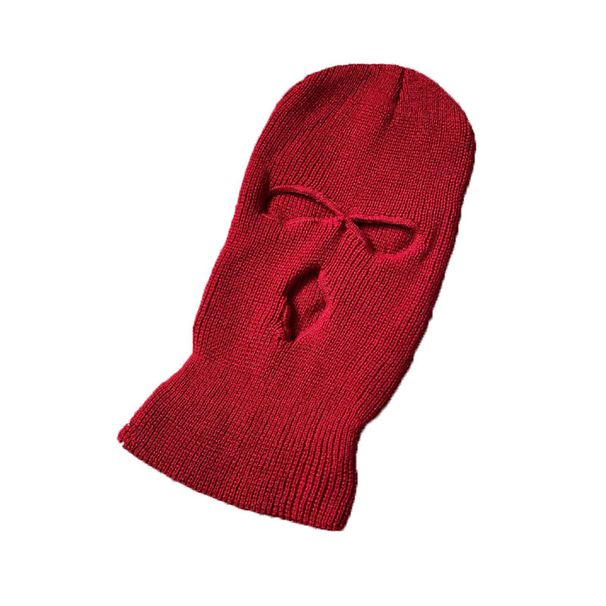 Three-hole knitted hat Barak mask Funny rafa hat for men and women winter warm cycling headgear_voghion.com