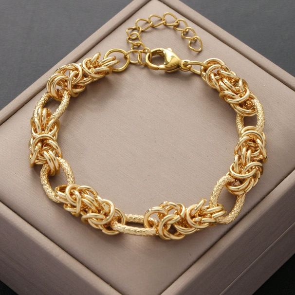 Nuovo braccialetto cubano a catena spessa, stile semplice e minimalista, da donna, alla moda, gioielli hip hop_voghion.com