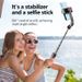 2025 NEW Roreta Gimbal Stabilizer Selfie Stick Foldable Wireless Tripod With Bluetooth Shutter Monopod For IOS Android_voghion.com