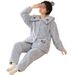 Warm And Comfortable Pajamas Women's Autumn And Winter Fleece Thickened Loungewear Set_voghion.com