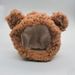 Beliebter Haustierhut, Bärenplüschkapuze, süße Katze, Hund, gewebt, warmer Kopfschmuck, Verkleidungs-Haustierkleidung_voghion.com