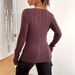 Women's Slim Fit V-Neck Knit Sweater - Ribbed Long Sleeve Pullover For Fall & Winter, Solid Color Elegant Casual Wear_voghion.com