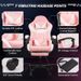 Gaming Chair With LED Light Control, Adjustable Backrest And Seat Height Swivel Recliner, Racing Style Ergonomic Office Computer Video Game Chair With Footrest And Lumbar Support._voghion.com