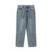 American Street Style Washed Vintage Kleine Straight-Leg Jeans für Männer Hip-Hop Persönlichkeit Tapered Design Loose Casual_voghion.com