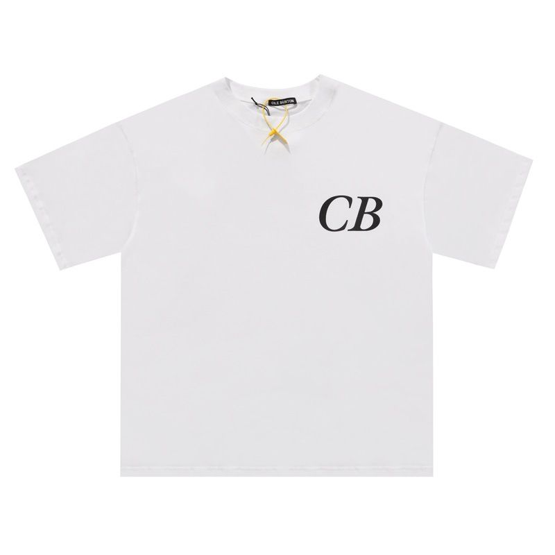 Cole Buxton's niche minimalist fashion label CB letter printed men's and women's OS short sleeved T-shirt_voghion.com