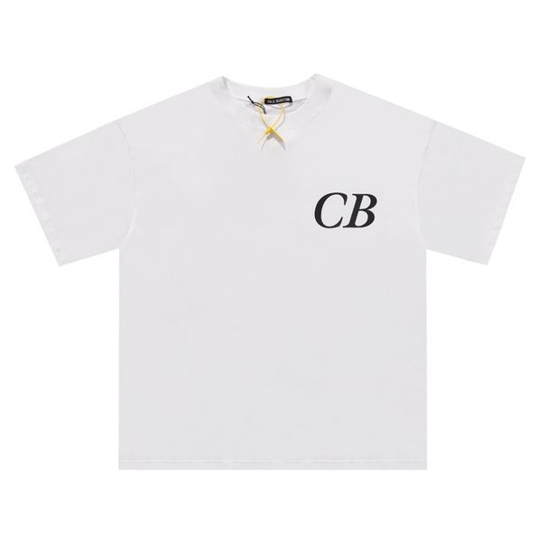 Cole Buxton's niche minimalist fashion label CB letter printed men's and women's OS short sleeved T-shirt_voghion.com