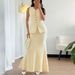 Elegant Women's Vest & Fishtail Skirt Set – Breathable Summer Two-Piece Outfit In Solid Colors (S-XL)_voghion.com