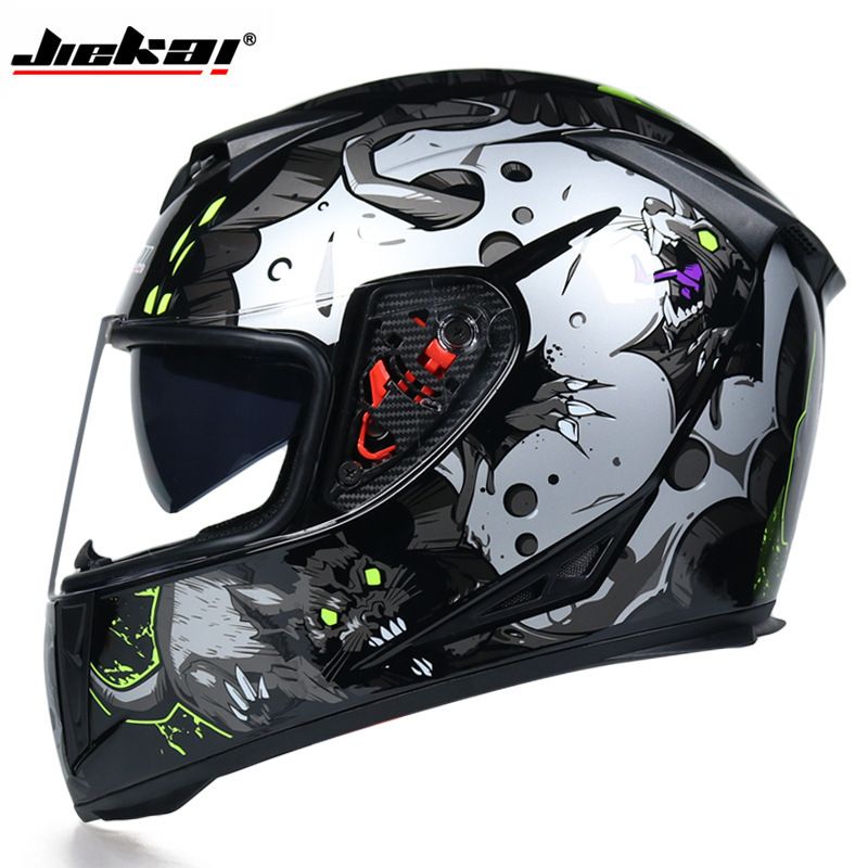Electric bicycle helmet for men and women full helmet full cover personality four seasons double lenses warm Fog cap_voghion.com