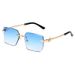 Unisex Ka home metal anticurved lens sunglasses polygon rimless cut edge sunglasses fashion men's and women's glasses_voghion.com