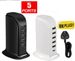 5Ports Ladestation USB Desktop Ladegerät Schnelle Turm Power Adapter Wand HUB_voghion.com