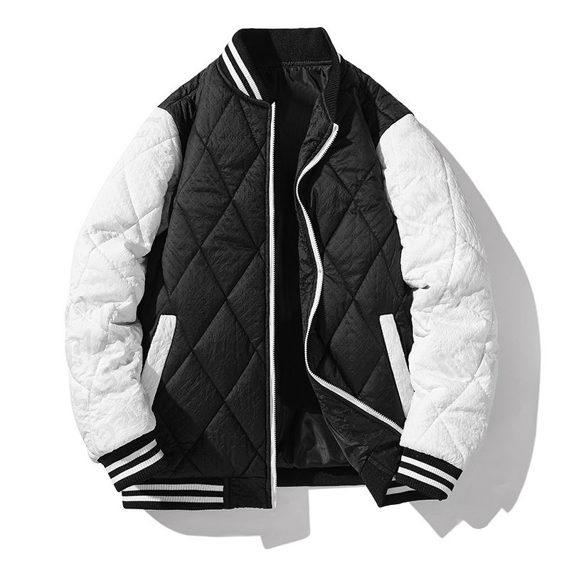 Giacca invernale trapuntata per uomo e donna – Cappotto leggero imbottito in cotone con punto a rombi (M-4XL, vestibilità slim, traspirante, lavabile in lavatrice)_voghion.com