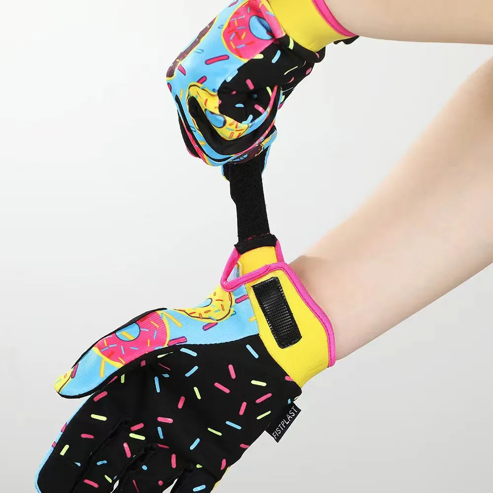 FISTPLAST Mountain Bike Wear Resistant Rainbow Touchscreen Off Road Motorcycle Riding Gloves_voghion.com
