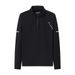 Herren-Sportpullover, winddicht, für Outdoor, Freizeit, Fitness, Laufen, halber Reißverschluss, Langarmjacke_voghion.com