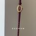 Women's Fashion Watch With Small Oval Dial With Leather And Diamonds_voghion.com