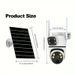 Solar Sécherheetskamera Outdoor, 1080P High Definition Solar ugedriwwen WiFi Kamera mat Bewegungserkennung Alarm,_voghion.com