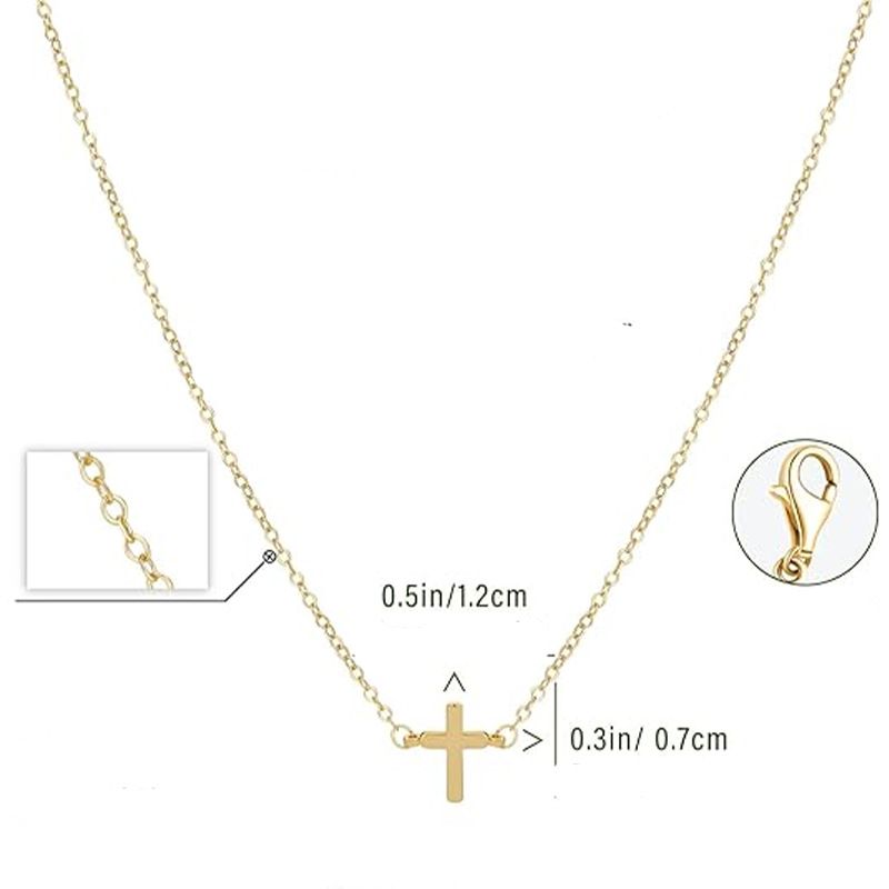 Divatos egyéniség keresztes nyaklánc nőknek_voghion.com