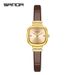 Women's Stylish Square Diamond-Accented Quartz Watch – Slim, Water-Resistant & Versatile For Casual & Formal Wear Casual Style Fashion All Match Watch_voghion.com