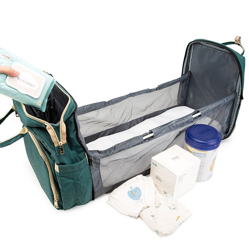 Mochila dobrável impermeável para berço de bebê, multifuncional e portátil, ideal para viagens e para gestantes._voghion.com