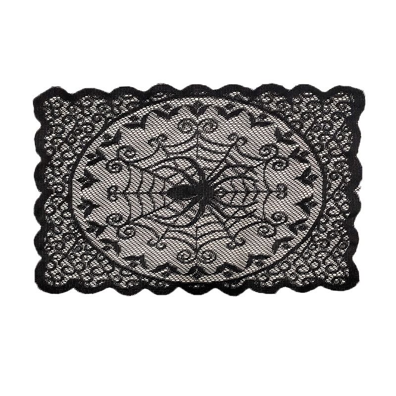 Halloween tablecloth spider web fireplace towel disposable bat spider table flag lampshade Halloween decoration set_voghion.com