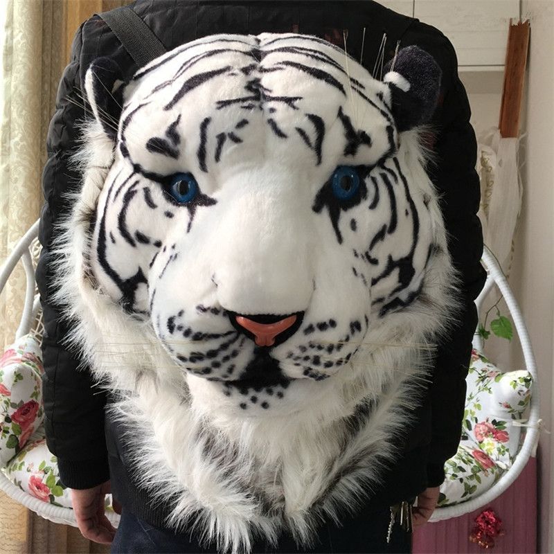 Mochilas de felpa muy grandes de 3 estilos, mochila del Rey León y mochilas de felpa del tigre del rey del bosque, regalo de Navidad para_voghion.com