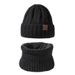 Cappello lavorato a maglia casual con protezione per le orecchie, unisex, invernale, caldo e spesso, in due pezzi_voghion.com