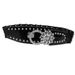 Rhinestone Patchwork Wide Belt For Women Coat Dress Leather Elastic Waist Cincher_voghion.com
