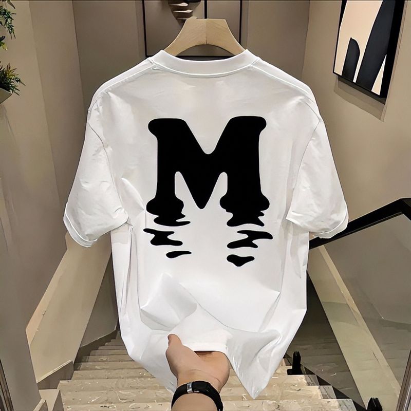 Herrenbekleidung Baumwolle bedrucktes Herren-Kurzarm-T-Shirt 2025 Neuer Sommer-Trend mit heißem Verkaufstrend Lässiges T-Shirt mit Rundhalsausschnitt_voghion.com