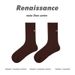 Crew Socks Renaissance Socks Women's Solid Color Letter Embroidery College Style Spring And Autumn Style Student Thin Breathable Mid Tube Socks_voghion.com