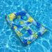 Leaf-Print Inflatable Lounge Chair With Grid Design & Backrest - Outdoor Floating Bed For Adults (Breathable PVC For Pool/Beach/Lake)_voghion.com