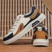 Men's Casual Low-Top Sneakers With Color Blocking Design - Breathable & Lightweight Slip-On Shoes For Daily Wear & Outdoor Activities_voghion.com